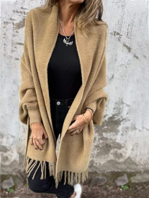 Levoire | Gilet Avec Franges Beige