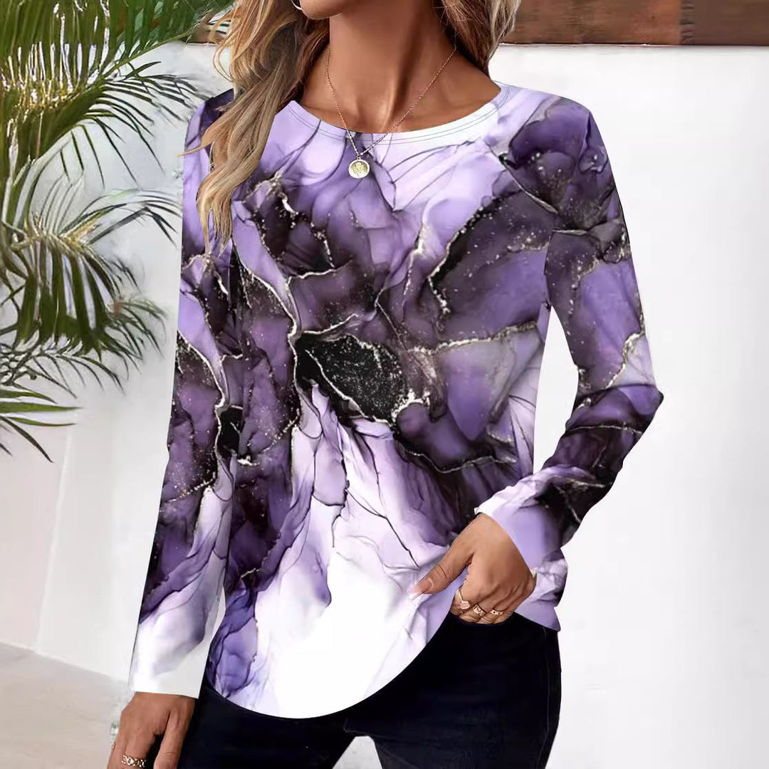Levoire | Rento Imprimé Col Rond Standard Longue Manches T-shirt