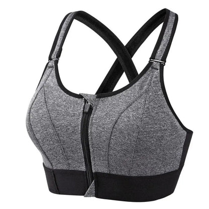 Levoire | Soutien-gorge de sport avec Soutien Optimal et Bretelle Croisée pour Femmes Gris