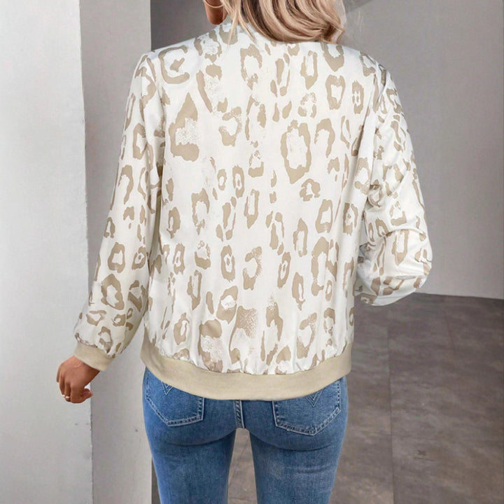 Veste bomber pour femmes avec motif léopard Levoire