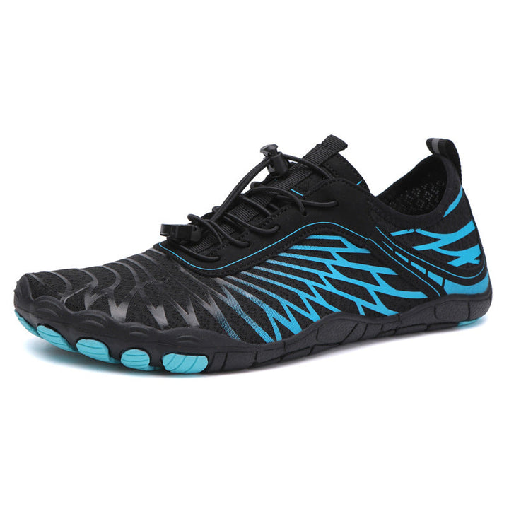 Levoire | Chaussure élégante pieds nus Noir-Turquoise