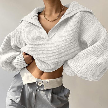 Levoire | Pull à col en tricot élégant Blanc