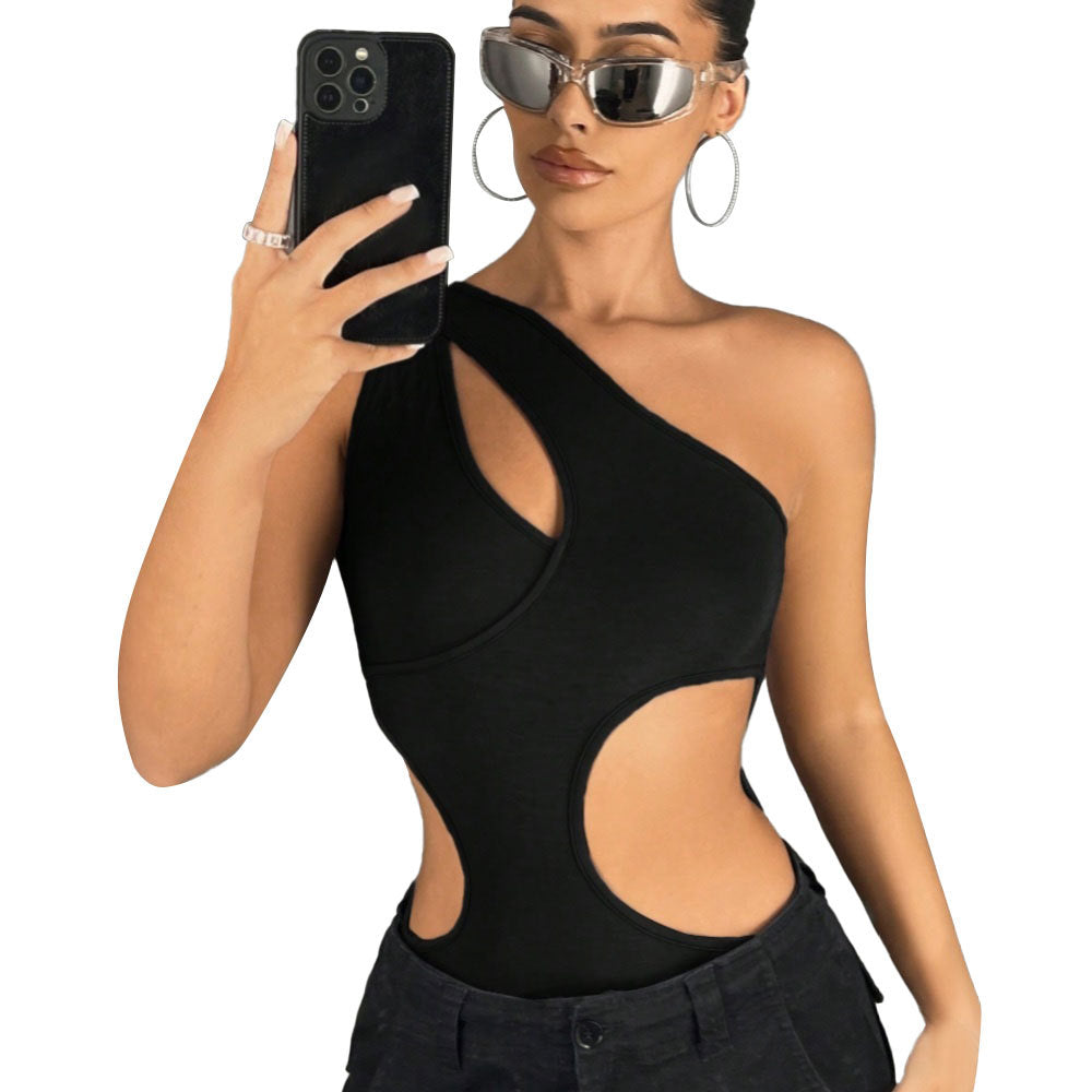 Maillot de bain asymétrique pour femmes avec design découpé tendance Levoire