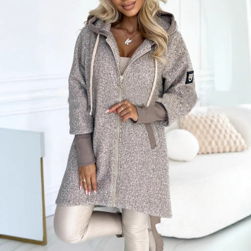 Veste en polaire à la mode pour femmes avec doublure confortable et capuche Levoire