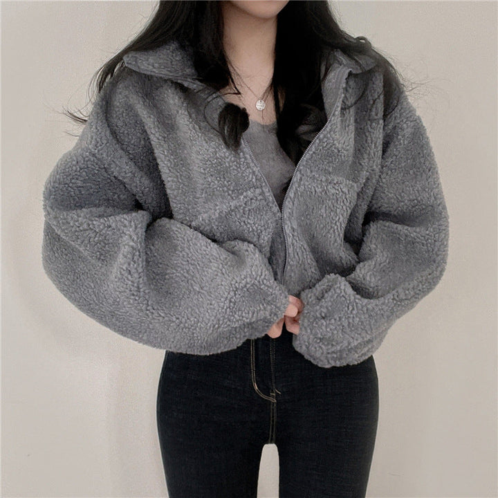 Levoire | Veste Zippée En Polaire Chaude À Manches Longues Renforcée Avec Poches Gris