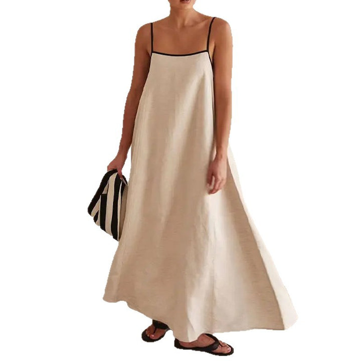 Robe maxi femme avec une coupe ample et des bretelles spaghetti réglables Levoire