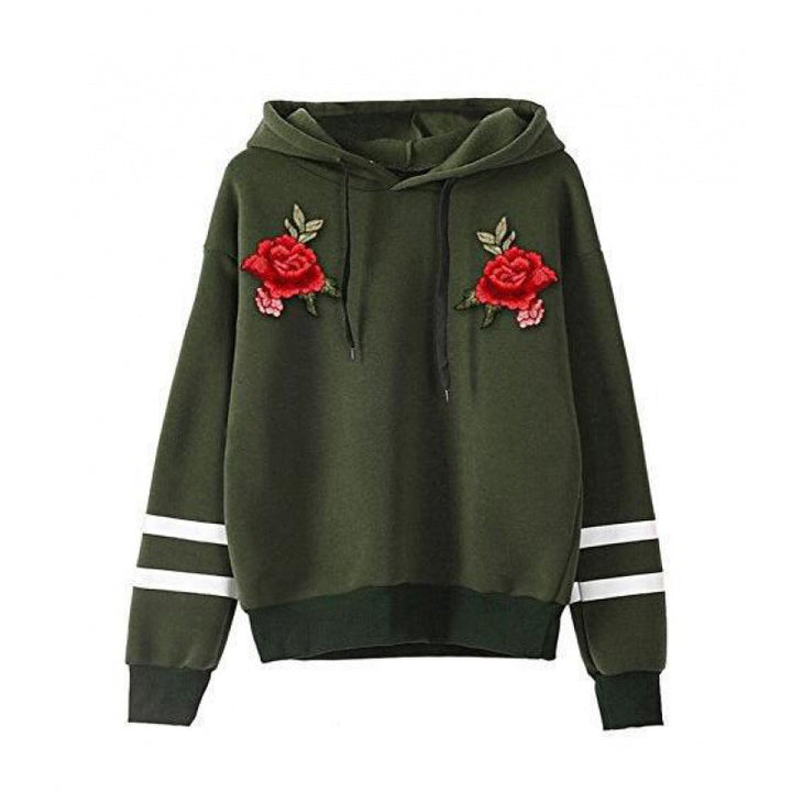 Sweat-shirt pour femmes avec broderie rose de haute qualité Levoire