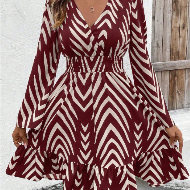 Robe enveloppante pour femmes avec jupe volumineuse Levoire