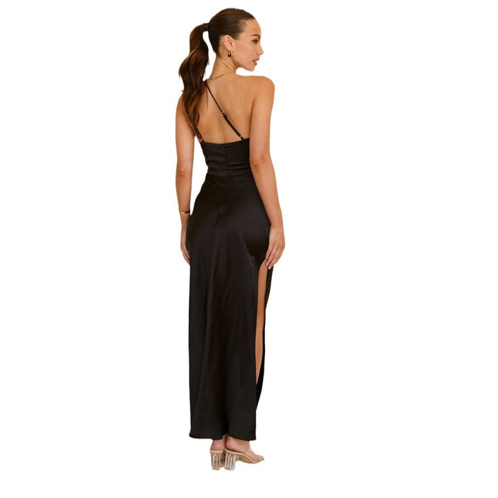 Robe Maxi Élégante pour Femmes avec Design Chic à Volants et Fente Haute Levoire