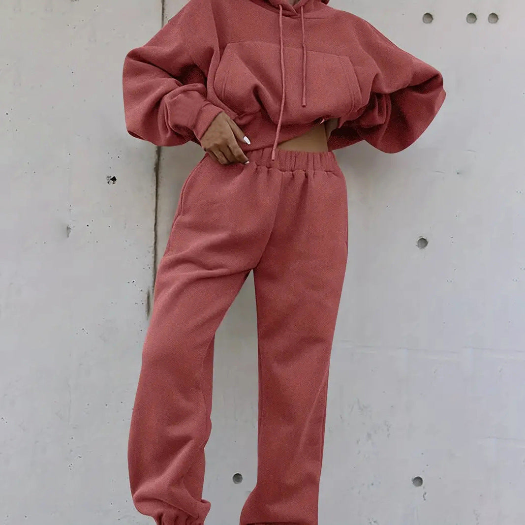 Levoire | Veste de course Sweat à capuche Tenue de sport Azuki-poudre-de-lentilles