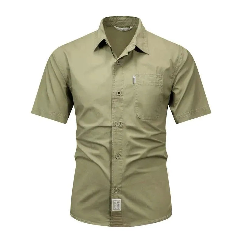 Levoire | Chemise fine à demi-plumes Haricots Verts