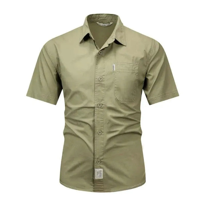 Levoire | Chemise fine à demi-plumes Haricots Verts