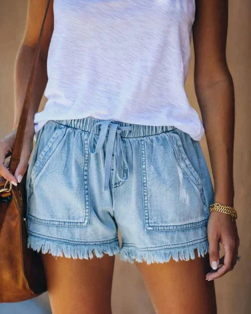 Levoire | Shorts En Denim Stil Bleu clair
