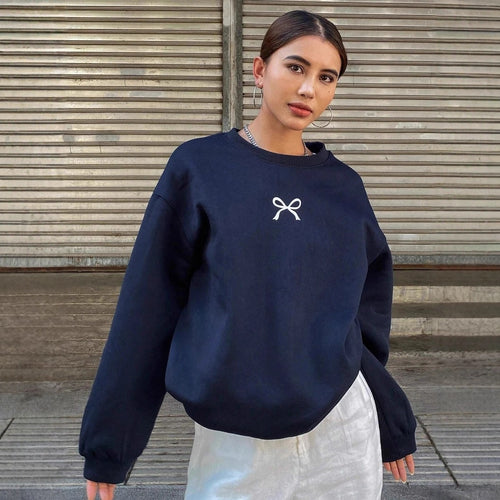 Sweat à capuche confortable pour femmes avec motif de nœud à la mode Levoire