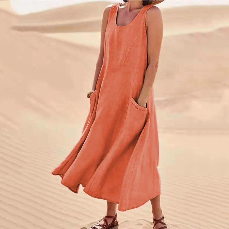 Robe maxi pour femmes avec des poches pratiques et une silhouette ample Levoire