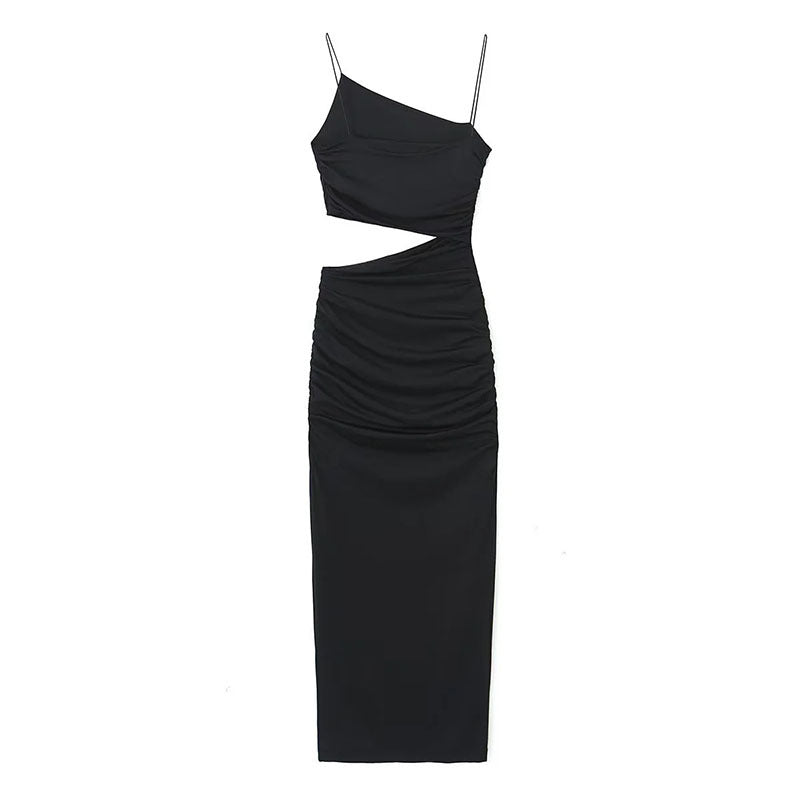 Robe maxi élégante pour femmes avec découpes, design asymétrique et fronces Levoire