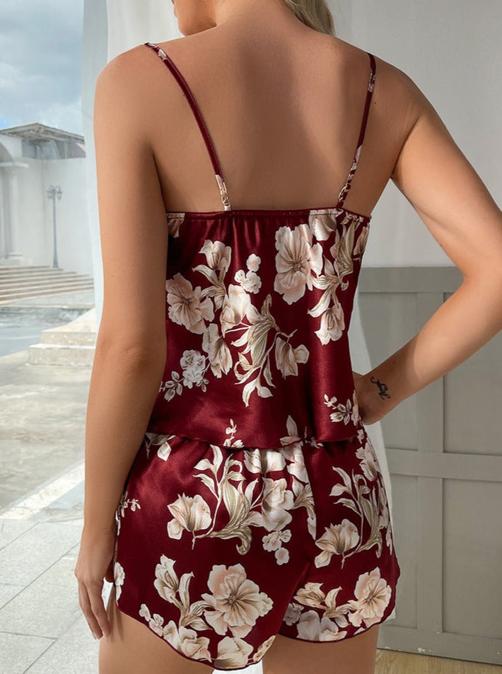 Levoire | Body Sexy À Motif Floral Deux Pièces Sans Manches