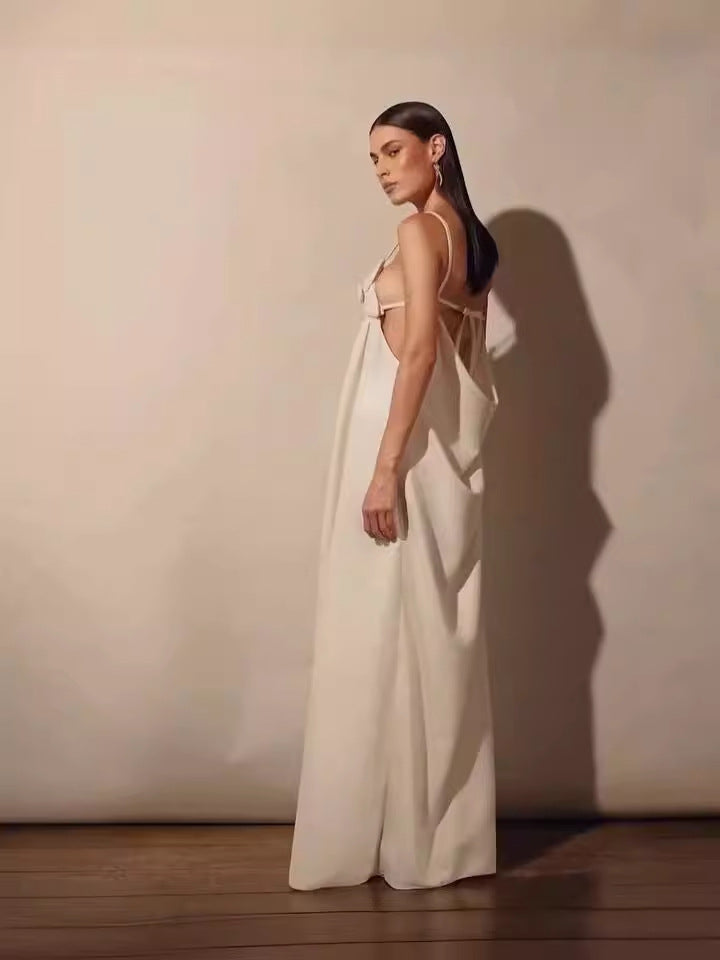 Levoire | Maxi Robe Avec Décolleté En V Et Fente Florale Haute