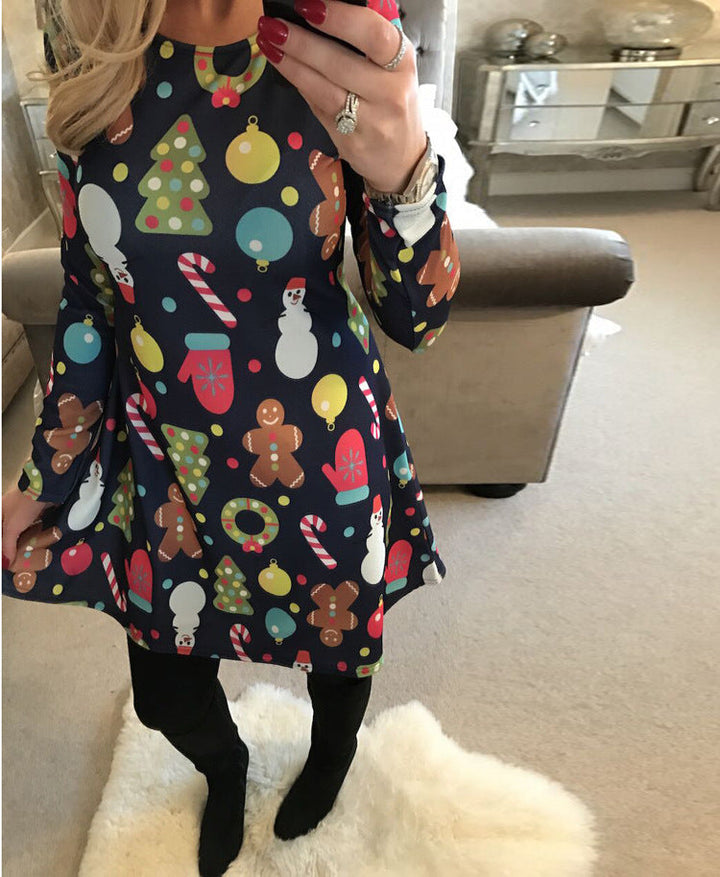 Levoire | Prêt pour la fête Robe de Noël à faible hauteur Flach
