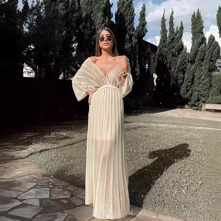 Levoire | Élégant Robe Blanche sans Bretelles Creuse