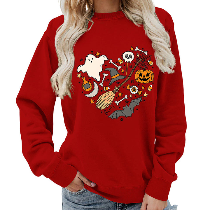 Sweatshirt d'Halloween pour femmes avec design créatif Levoire
