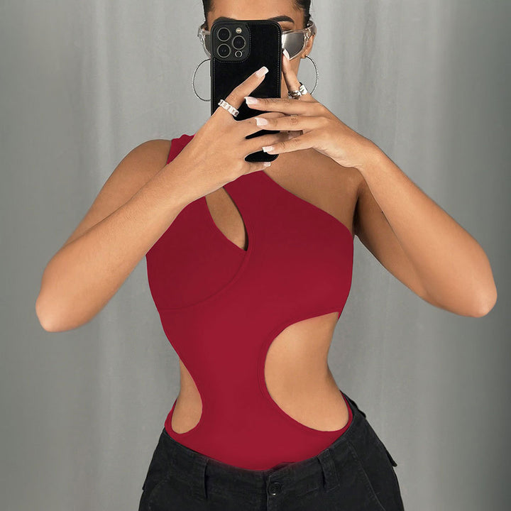 Maillot de bain asymétrique pour femmes avec design découpé tendance Levoire