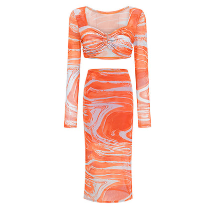 Levoire | Élégant Haut à Manches Longues Slim Fit Rockset Couleur de fleur L