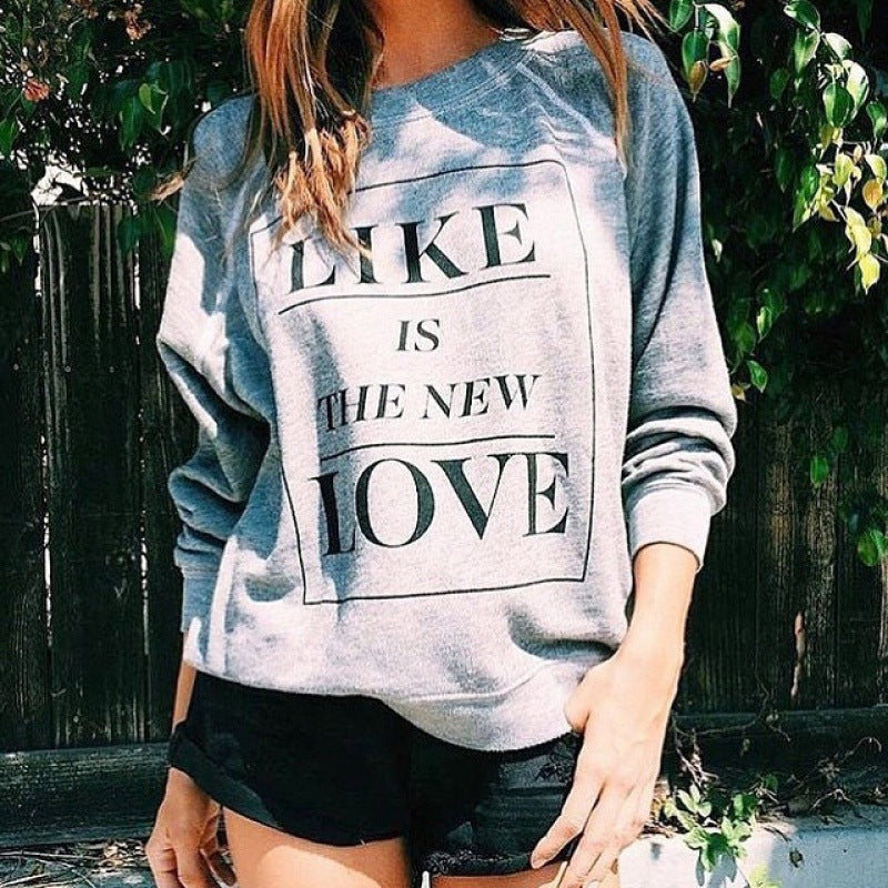 Sweat-shirt pour femmes avec lettrage créatif et coupe décontractée Levoire