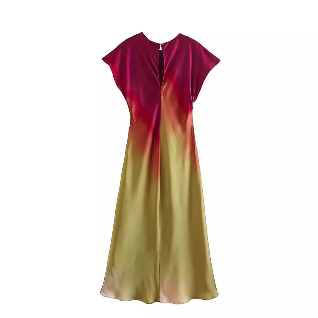 Levoire | Robe imprimée à couleurs inversées artistiques de printemps