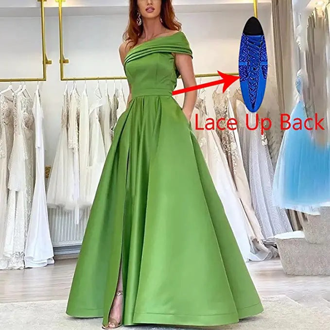 Levoire | Chic Vert Haute-Fente Sexy Robe