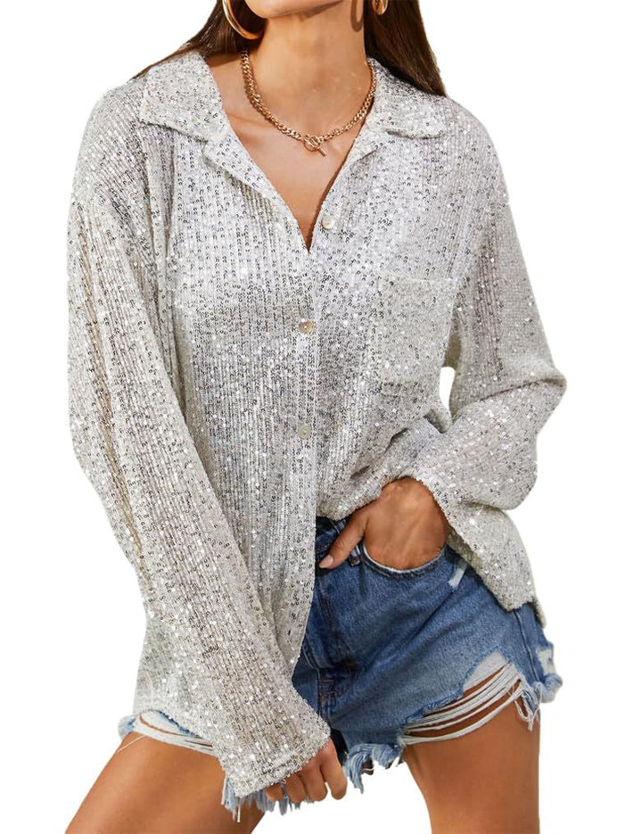Levoire | Chemise élégante à manches longues Argent