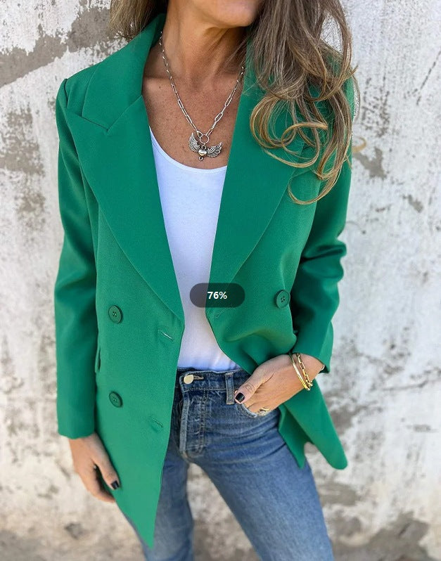Blazer élégant pour femmes avec patte de boutonnage double et coupe stylée Levoire