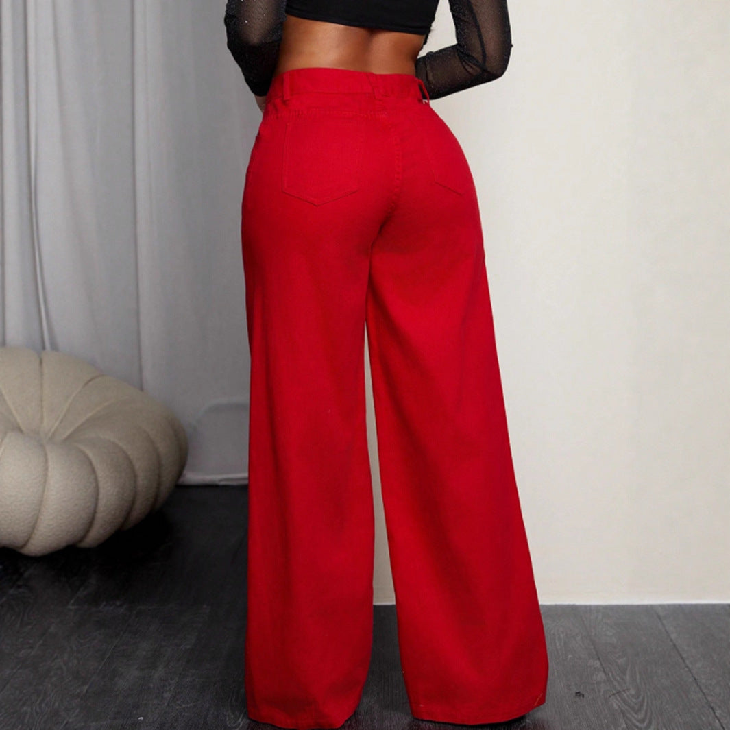 Pantalon large taille haute pour femmes dans une coupe élégante Levoire