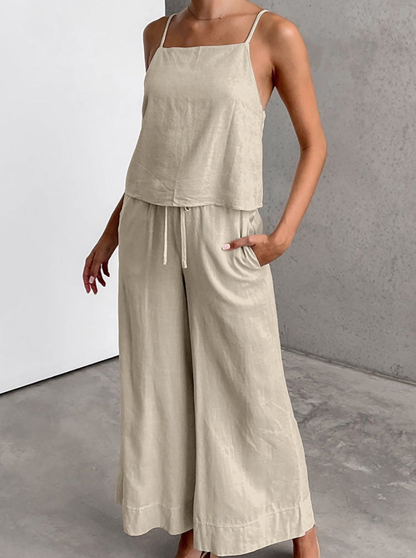 Levoire | Chemise Sans Manches À Jambes Larges, Ensemble Deux Pièces