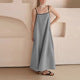 Robe maxi femme avec une coupe ample et des bretelles spaghetti réglables Levoire