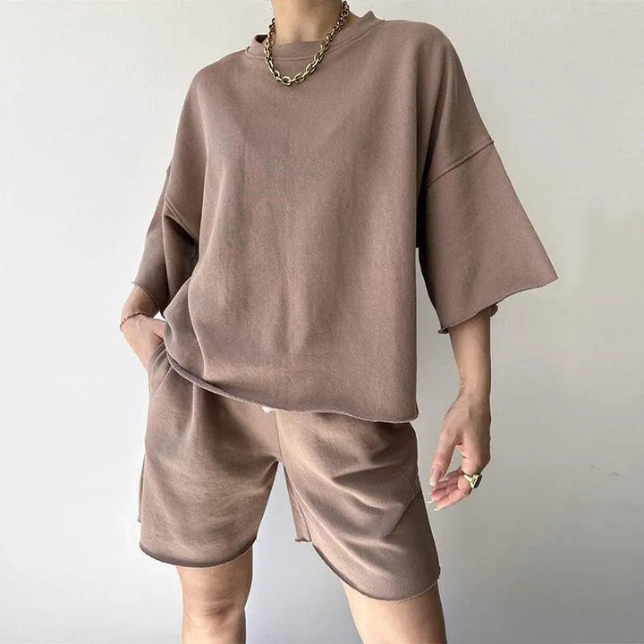 Levoire | Femmes Ensemble à demi-manches Khaki