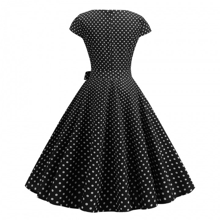 Robe évasée pour femmes avec des pois et une coupe élégante Levoire