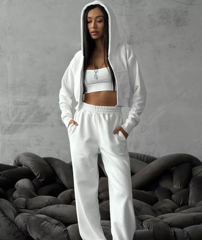 Levoire | Pantalons courts taille haute de sport à manches ouvertes Blanc