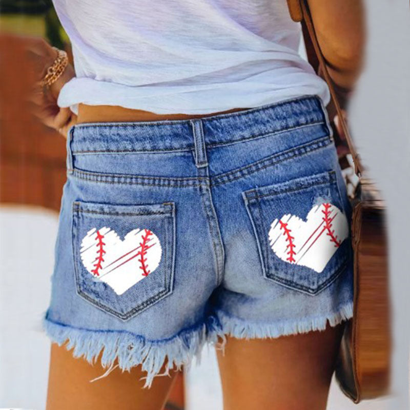 Shorts en Jean Femme avec Ourlet Effiloché et Look Délavé Décontracté Levoire