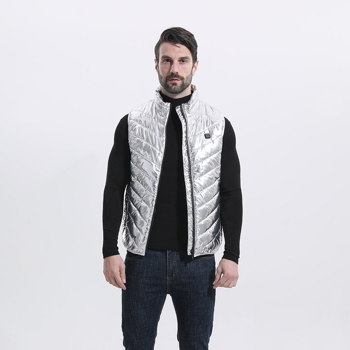Levoire | Gilet outdoor argenté à neuf zones