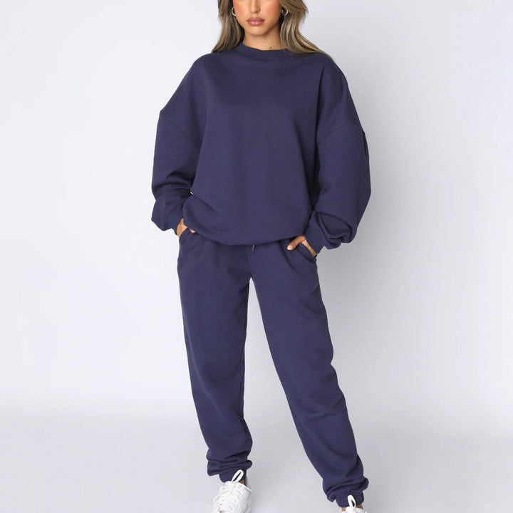 Levoire | Élégant pull long à manches pour le temps libre Bleu foncé