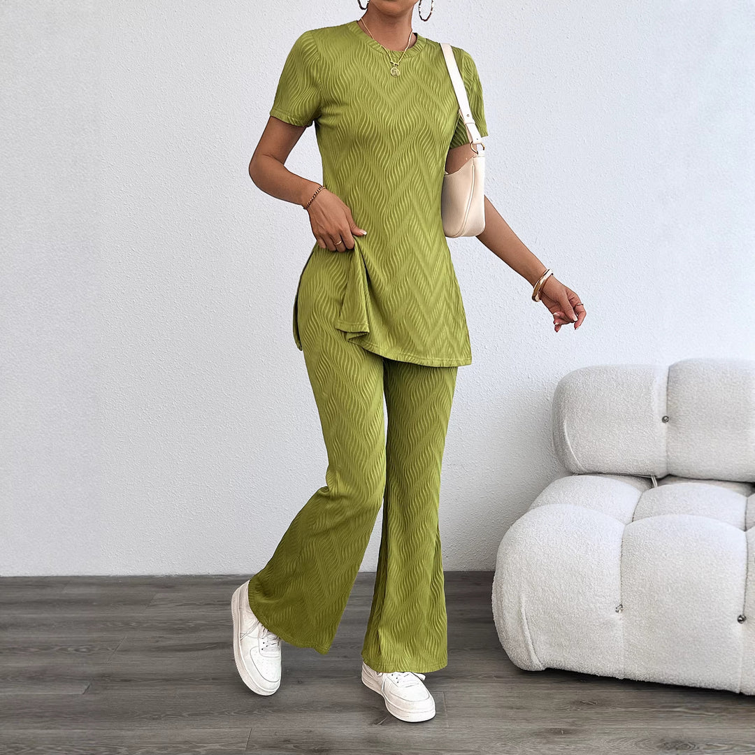 Ensemble de leggings pour femmes avec un haut doux et texturé et une coupe ample Levoire