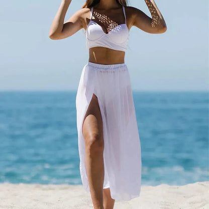 Levoire | Robe couvrante de bikini trois pièces pour femmes Blanc