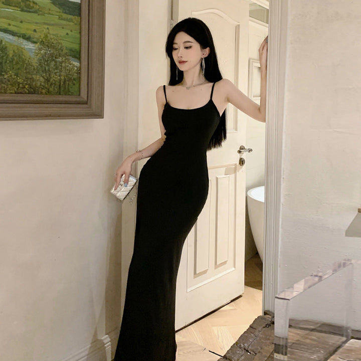 Levoire | Sensuelli Dos en dentelle longue sans bretelles robe noir