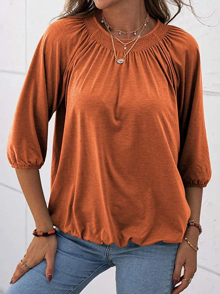 Levoire | Blouse Élégante Avec Manches En Aile Orange