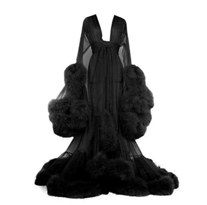 Levoire | Sexy Longue Jupe Avec Manches Évasées Noir Tous les jardins