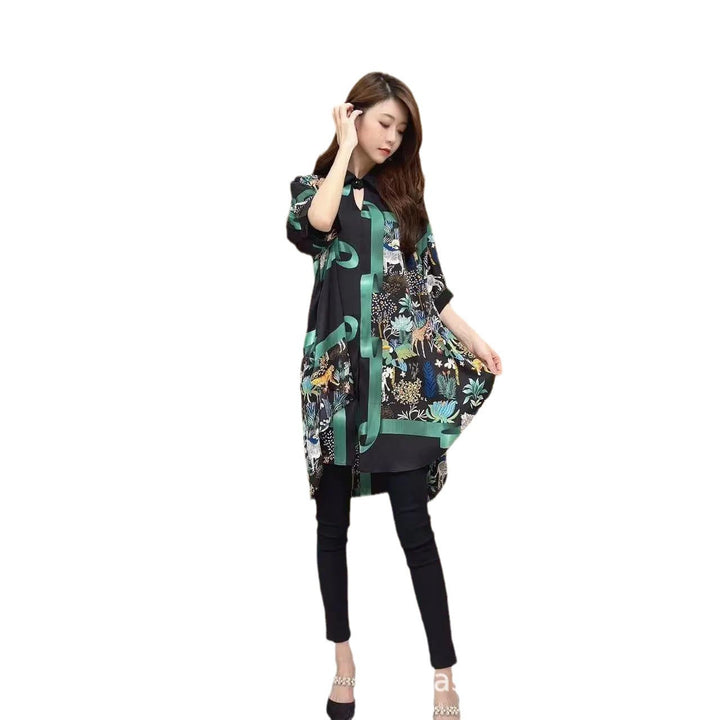Levoire | Robe imprimée motif d'été combinée jupe longue