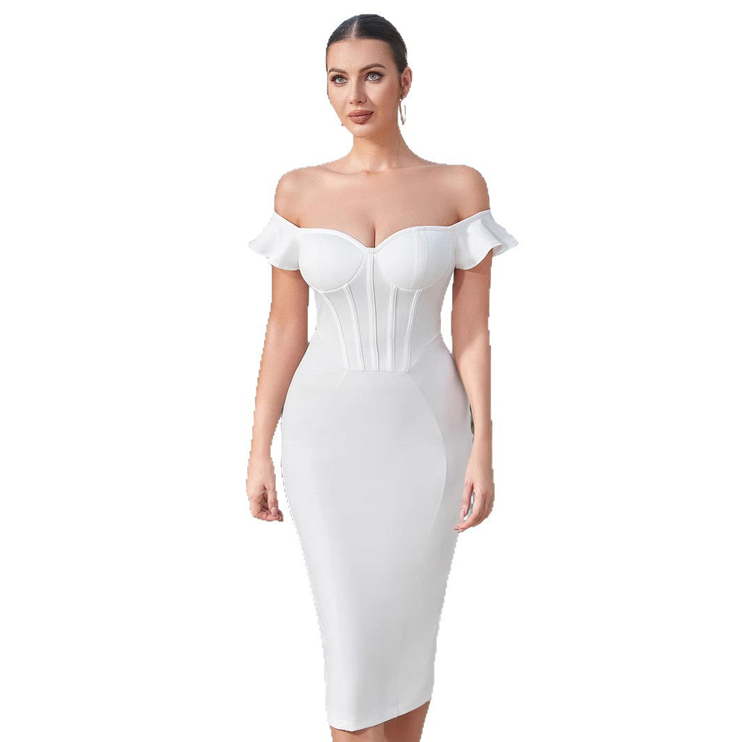 Robe moulante pour femme avec design décolleté et look corset Levoire
