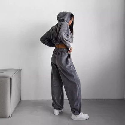Levoire | Ensemble de sweat à capuche confortable et ample avec col haut