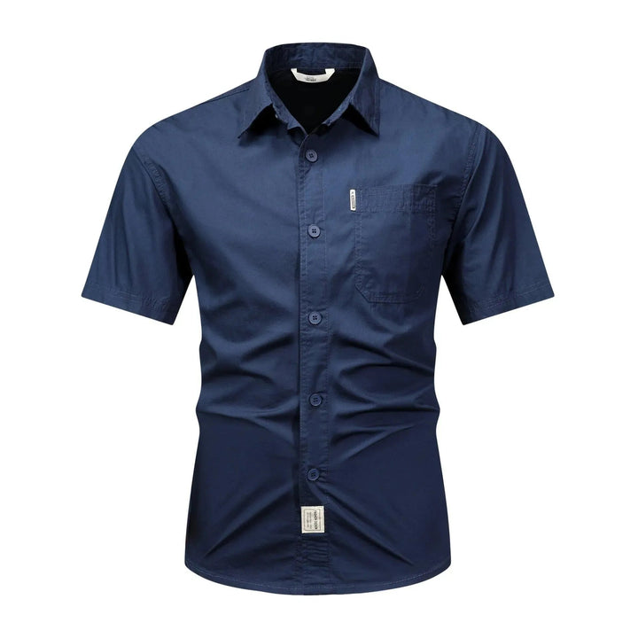 Levoire | Chemise fine à demi-plumes Bleu